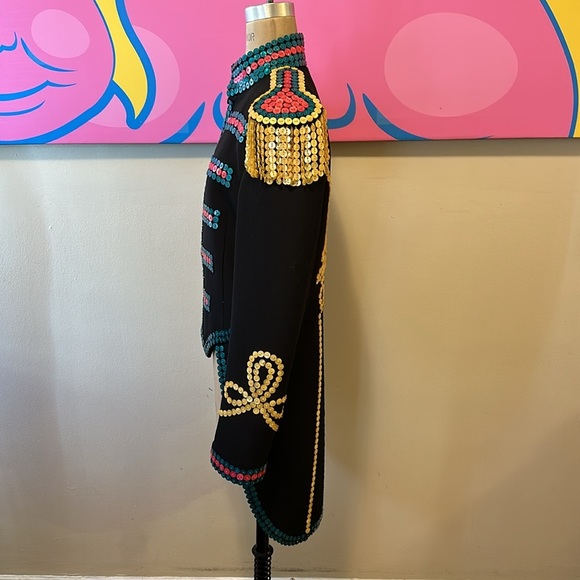 Moschino Couture! Men's Black Wool Tuxedo Jacket Buttons - Picture 12 of 16